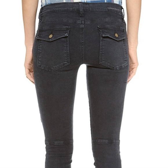 Current/Elliott Flat Pocket Cargo Jeans in Washed Black Size 25 W-672 - Picture 7 of 14